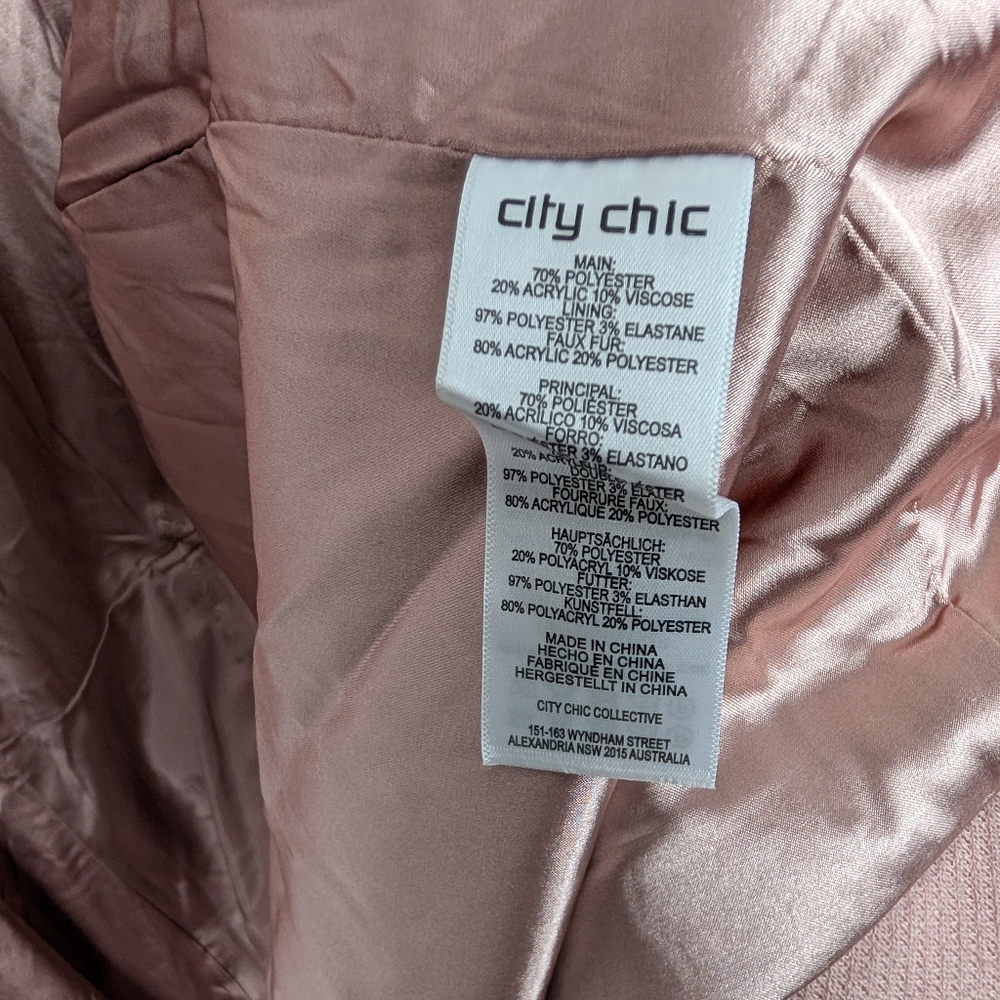 City Chic Make Me Blush Penny Lane Coat - Picture 10 of 13